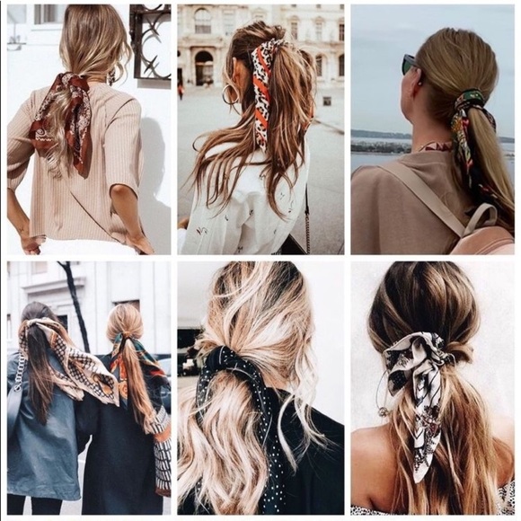 Trendy Snakeskin flowing Hair scrunchie - Picture 1 of 3